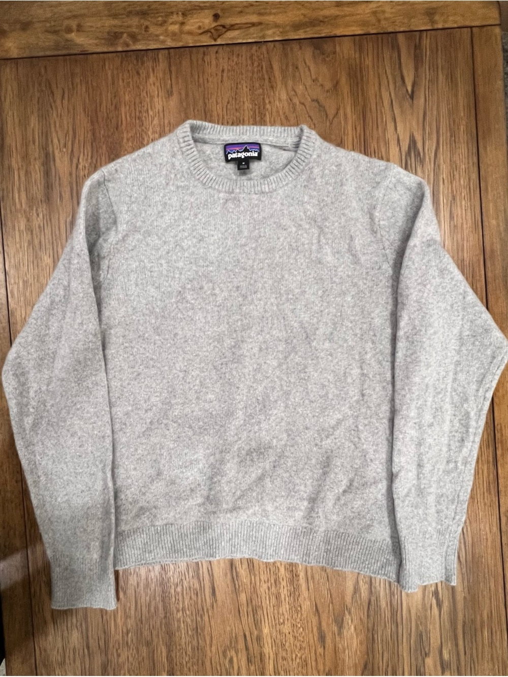 Patagonia Classic Crewneck Sweater - Light Gray 95% recycled cashmere